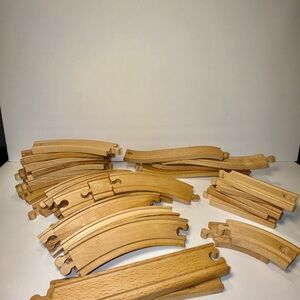 Set of 34 Wooden Train Tracks used for Thomas and Friends